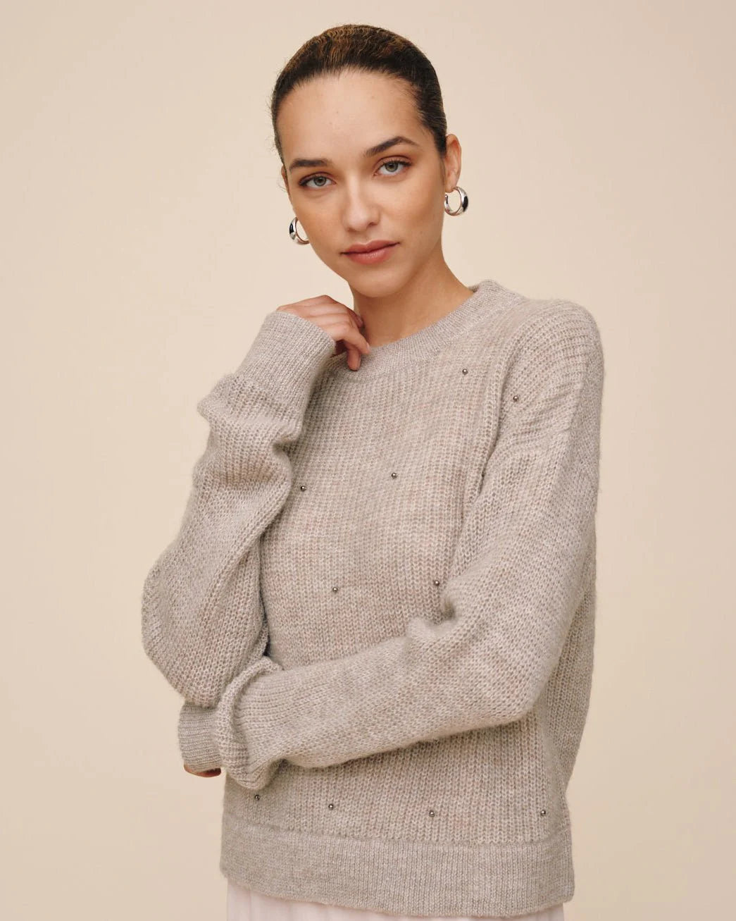 Bella Dahl | Beaded Crew Neck Sweater | Vagabond | Apparel | Boutique