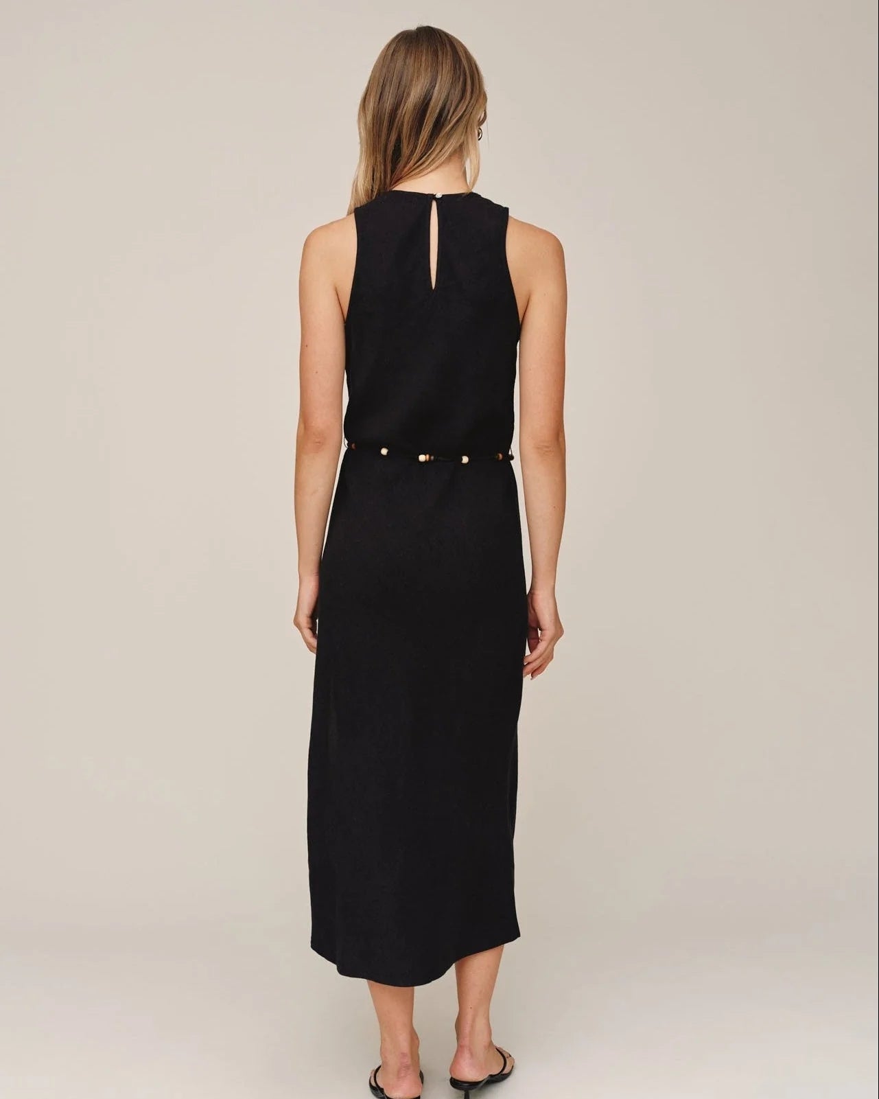 Bella Dahl | Bias Midi Dress W/Beaded Belt | Vagabond | Apparel | Boutique
