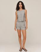 Bella Dahl | Striped Sleeveless Boat Neck Split Back | Vagabond | Apparel | Boutique