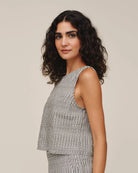 Bella Dahl | Striped Sleeveless Boat Neck Split Back | Vagabond | Apparel | Boutique