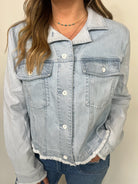 Bella Dahl Coco Fray Mix Denim Jacket | Vagabond Apparel Boutique