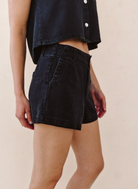 Bella Dahl | Elle Playa Trouser Short | Black | Side | Vagabond | Apparel | Boutique