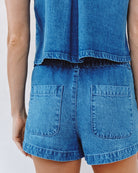 Bella Dahl | Elle Playa Trouser Short | Spring Wash | Back | Vagabond | Apparel | Boutique