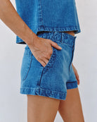 Bella Dahl | Elle Playa Trouser Short | Spring Wash | Side | Vagabond | Apparel | Boutique