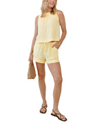 Bella Dahl | Lattice Pintuck Short | Model | Vagabond | Apparel | Boutique