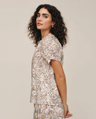 Bella Dahl | Printed Short Sleeve Raglan Shirt | Vagabond | Apparel | Boutique