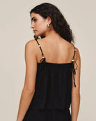 Bella Dahl | Smocked Beaded Strap Tank | Vagabond | Apparel | Boutique