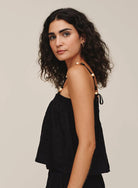 Bella Dahl | Smocked Beaded Strap Tank | Vagabond | Apparel | Boutique