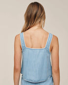 Bella Dahl | Square Neck Button Front Tank | Vagabond | Apparel | Boutique