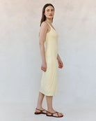 Bella Dahl | Square Neck Fitted Midi Dress | Side | Vagabond | Apparel | Boutique