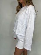 Bobi Crewneck Wide Sleeve Boxy Sweatshirt | Vagabond Apparel Boutique