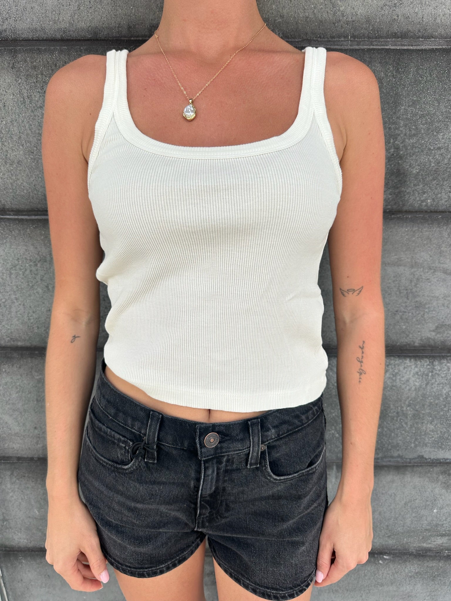 Bobi | Crop Fitted Tank | Faded Bone | Vagabond | Apparel | Boutique