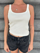 Bobi | Crop Fitted Tank | Faded Bone | Vagabond | Apparel | Boutique