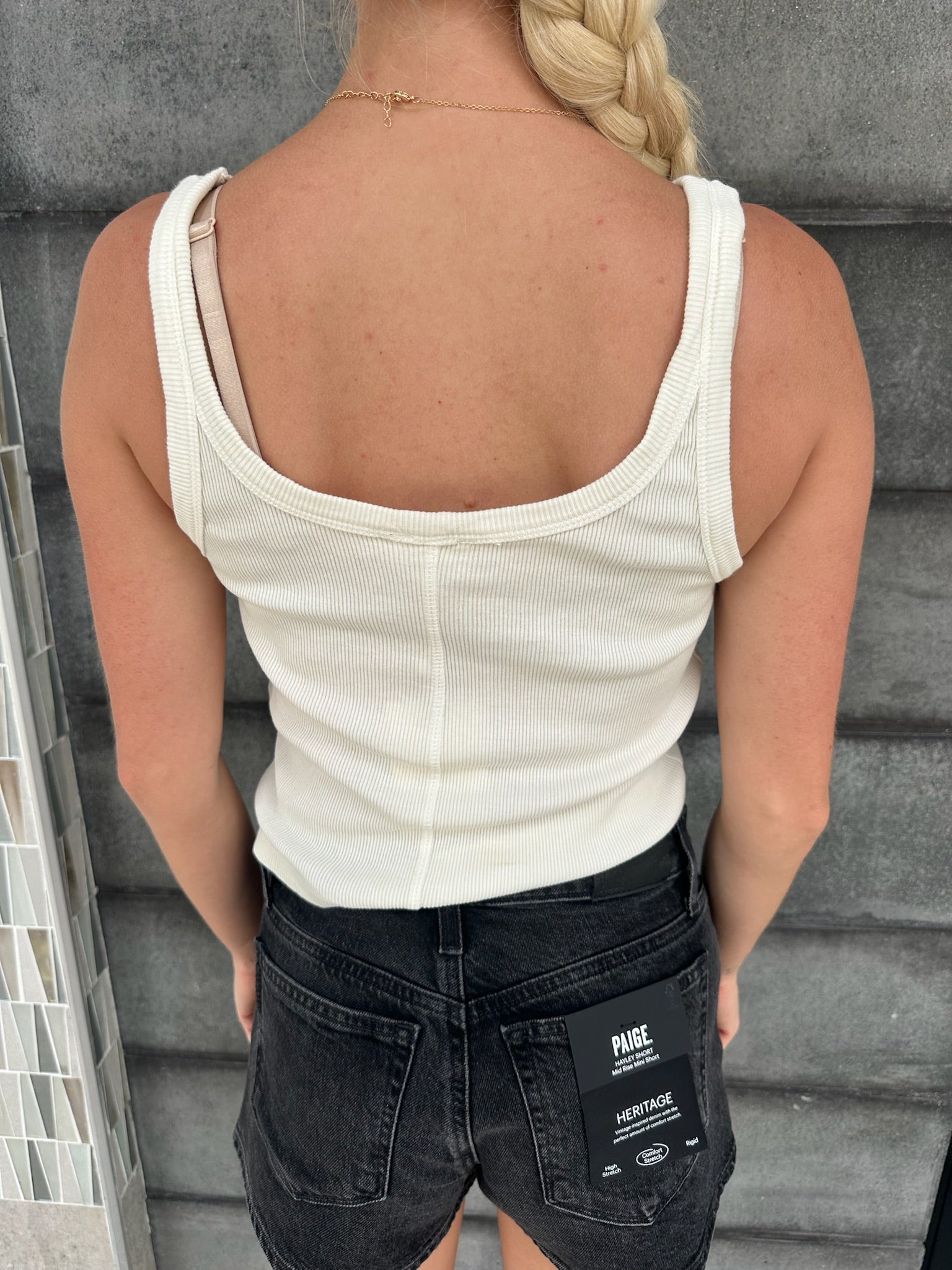 Bobi | Crop Fitted Tank | Faded Bone | Vagabond | Apparel | Boutique