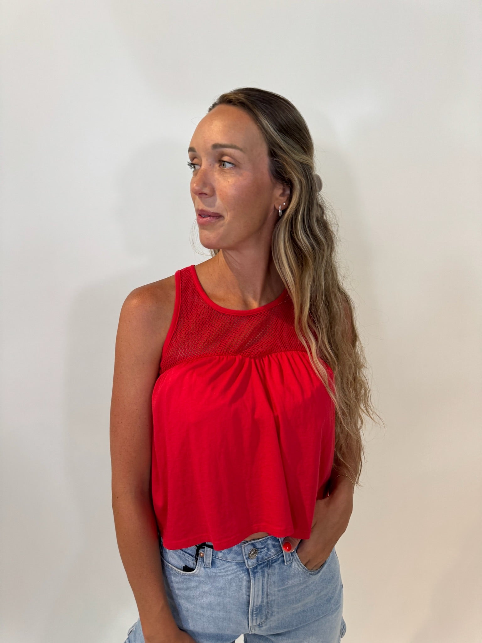 Bobi | Mesh Sweetheart Tank | Barn | Vagabond | Apparel | Boutique