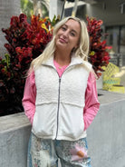 Bobi | Mixed Zip Up Vest | Vagabond | Apparel | Boutique