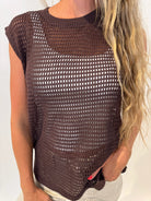 Bobi | Muscle Tee | Umber | Close | Vagabond | Apparel | Boutique