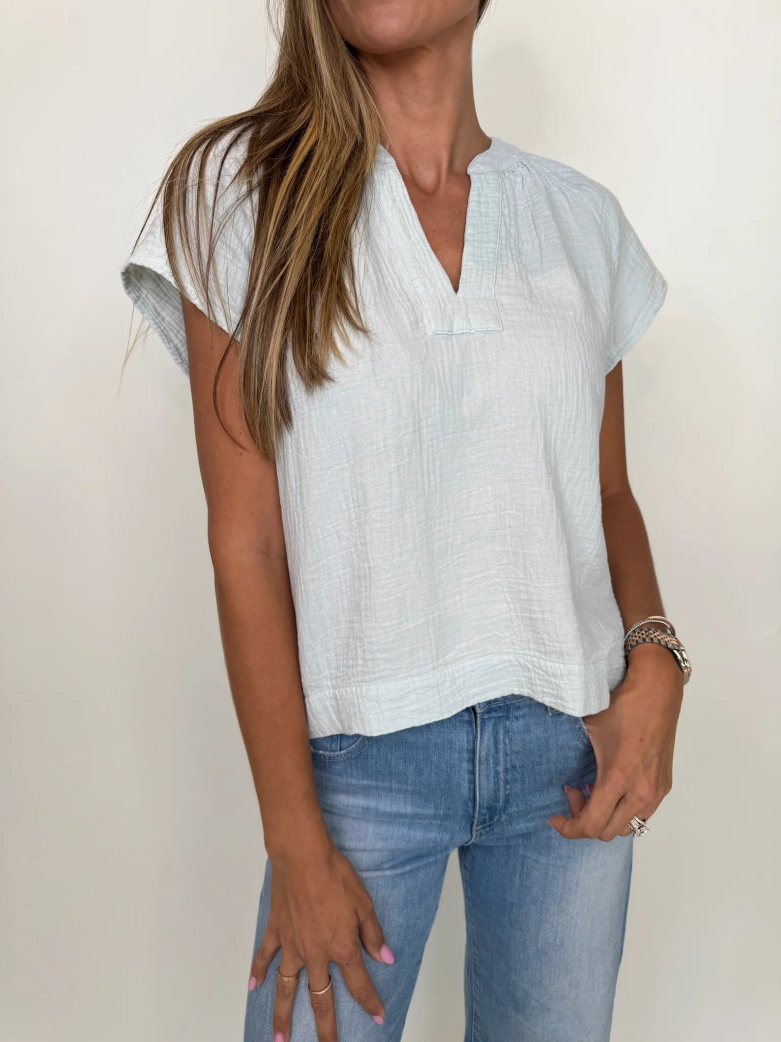 Bobi |  Raglan |  Flutter | Top |  Blue | Vagabond | Apparel | Boutique