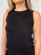 Bobi Shell Tank Black | Vagabond Apparel Boutique