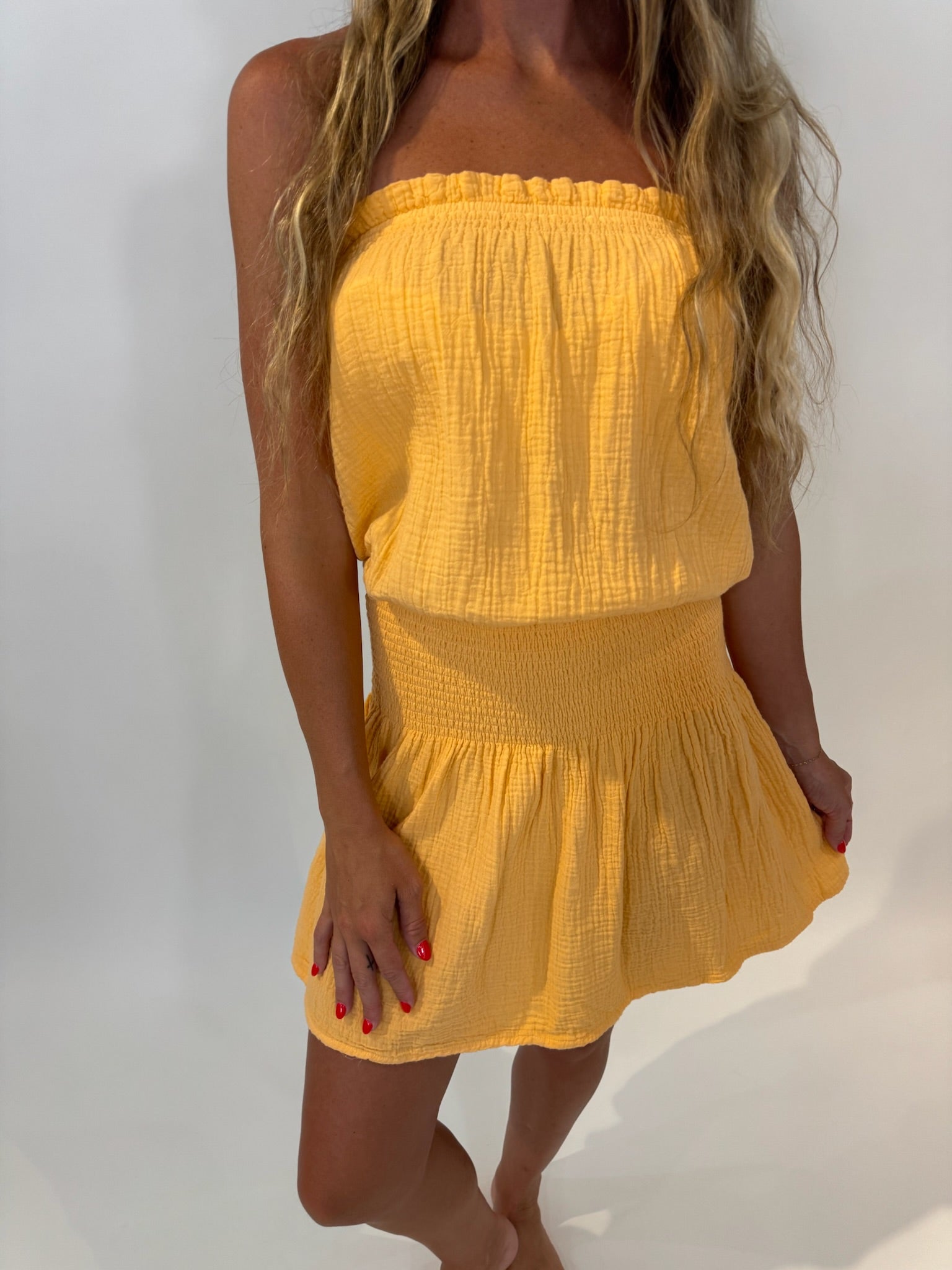 Bobi Smocked Tube Dress