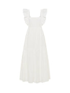 Kivari Clove Midi Dress White Broiderie | Vagabond Apparel Boutique