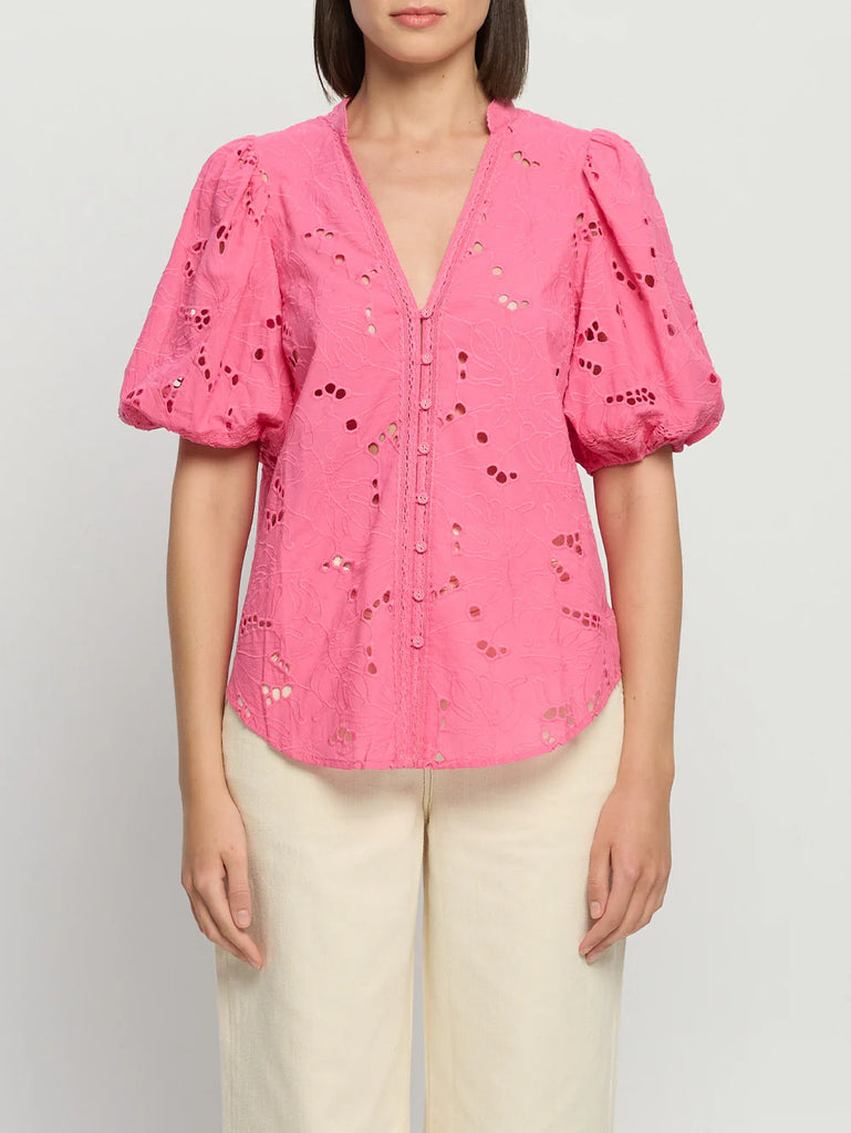 Kivari Corfu Blouse Pink | Vagabond Apparel Boutique