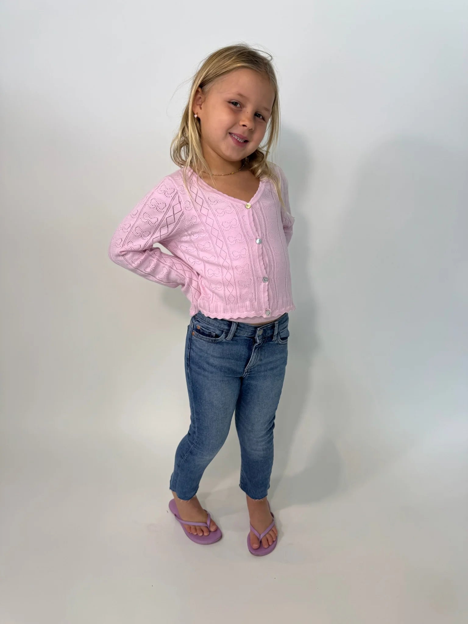 DL1961 | Toddler | Emie Straight High Rise  | Glacier | Model | Front | Vagabond | Apparel | Boutique