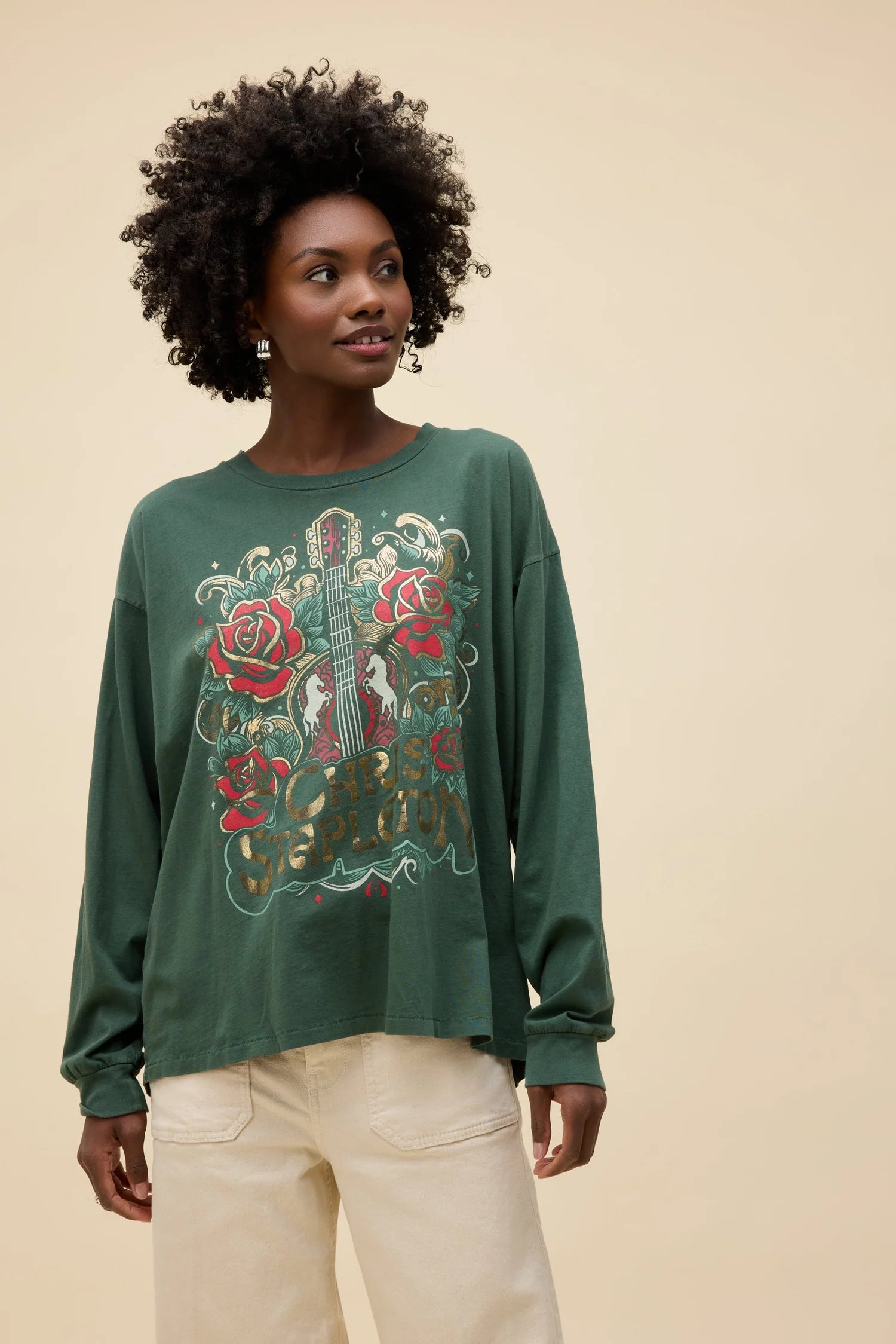 Daydreamer | Chris Stapleton Guitar & Roses Long Sleeve | Vagabond | Apparel | Boutique