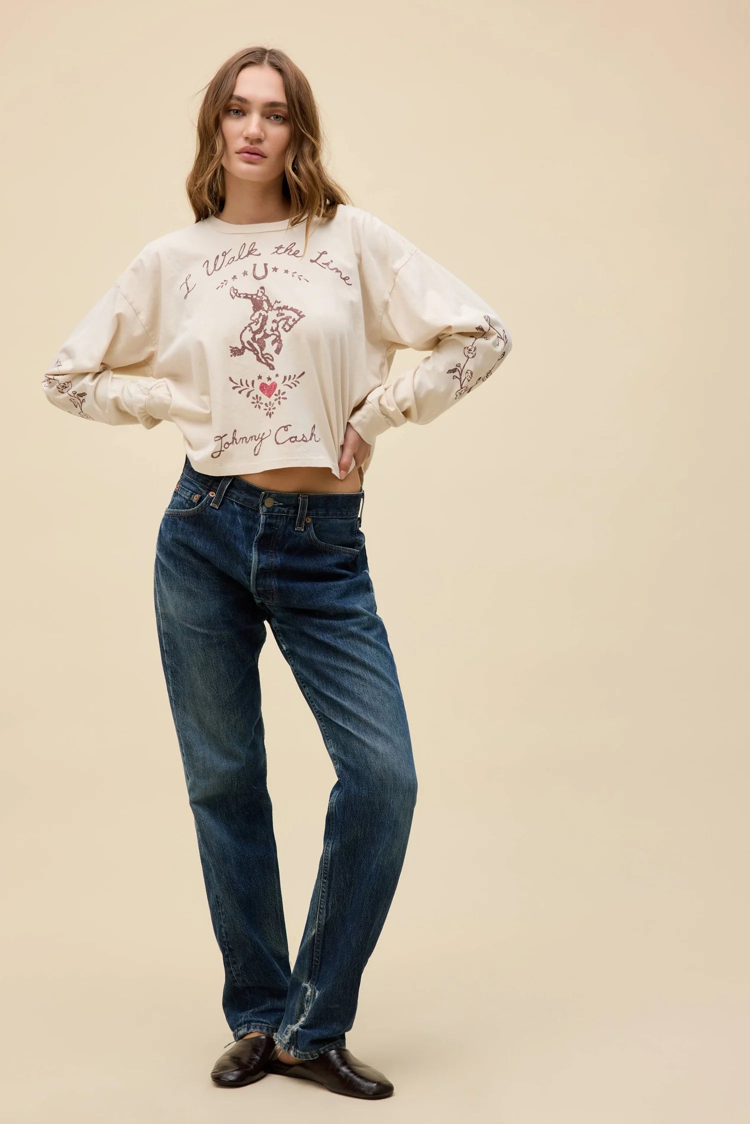 Daydreamer | Johnny Cash Walk The Line Meet & Greet Long Sleeve | Model | Vagabond | Apparel | Boutique
