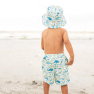 Emerson & Friends | Shark Friends Swim Trunks | Back | Vagabond | |Apparel | Boutique