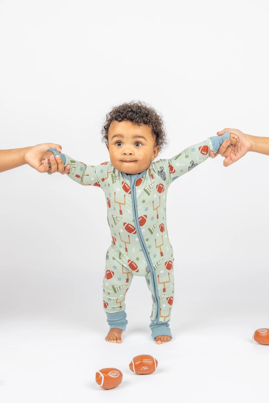 Emerson & Friends | Football Convertible PJ | Green | Vagabond | Apparel | Boutique