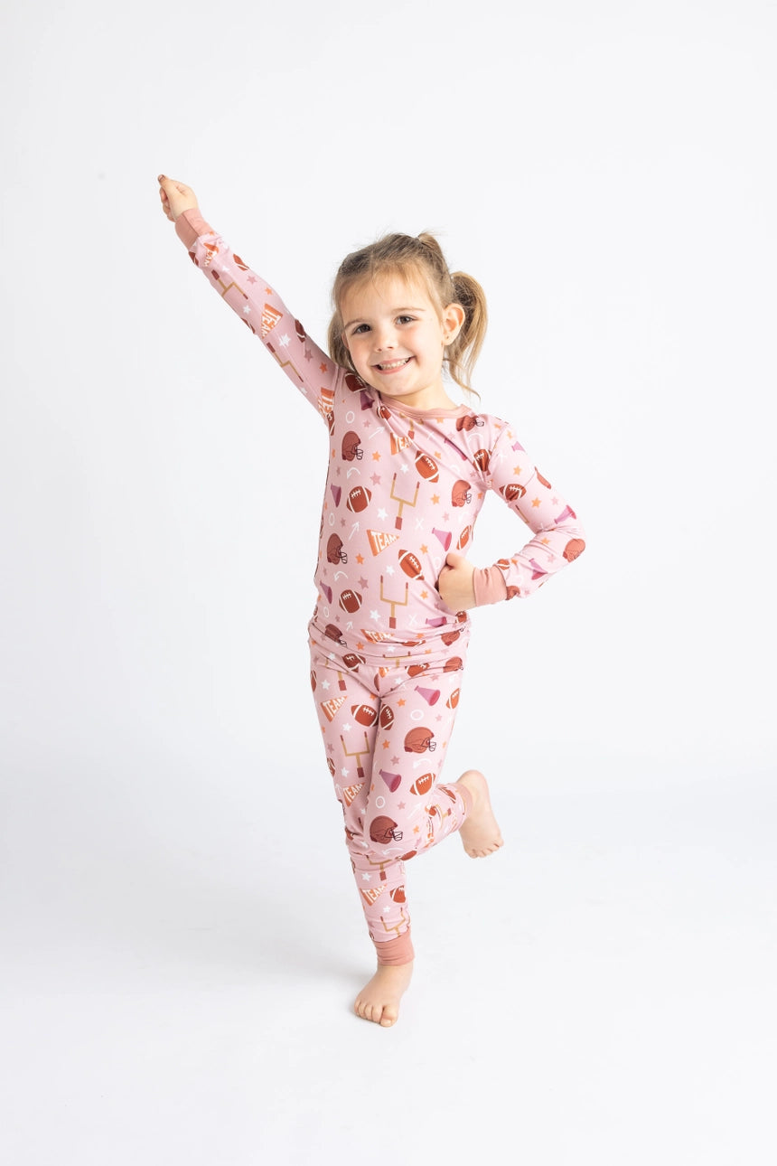 Emerson & Friends | Football L/S Pajama Set | Model | Vagabond | Apparel | Boutique