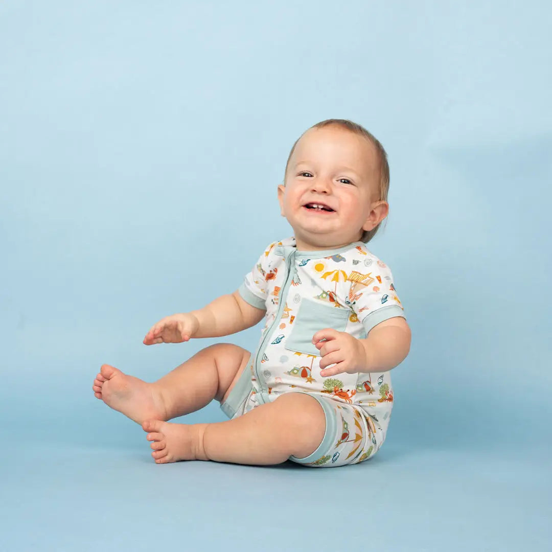 Emerson Friends | Beach Day Shortie Romper | Front | Model | Vagabond | Apparel | Boutique