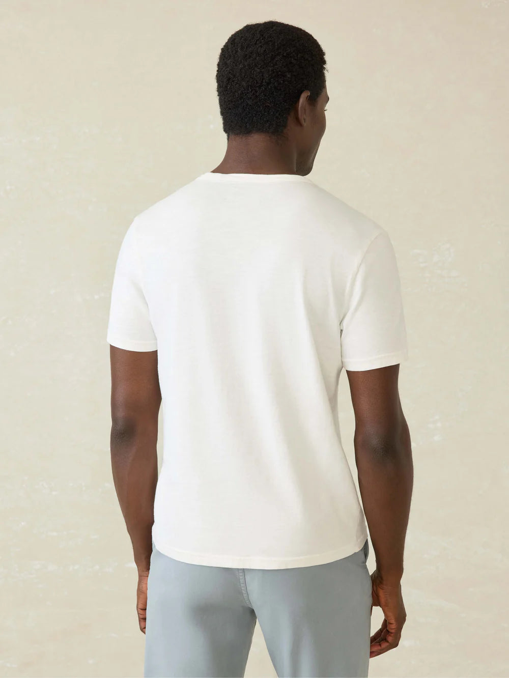 Faherty Sunwashed Pocket Tee | Back | White | Vagabond | Apparel | Boutique