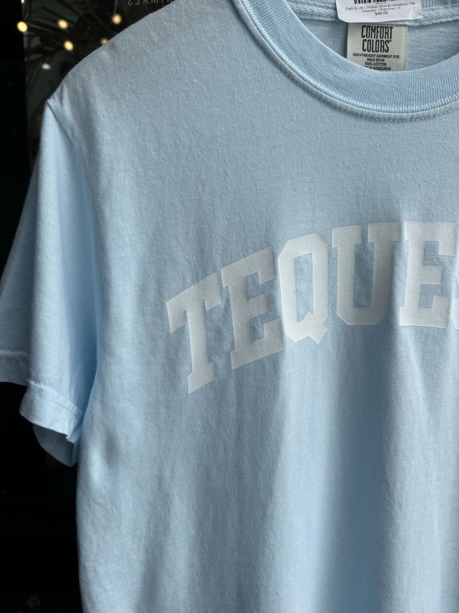 Faith & Life Christian Brands | Hometown Tee | Tequesta | Close Front | Vagabond | Apparel | Boutique