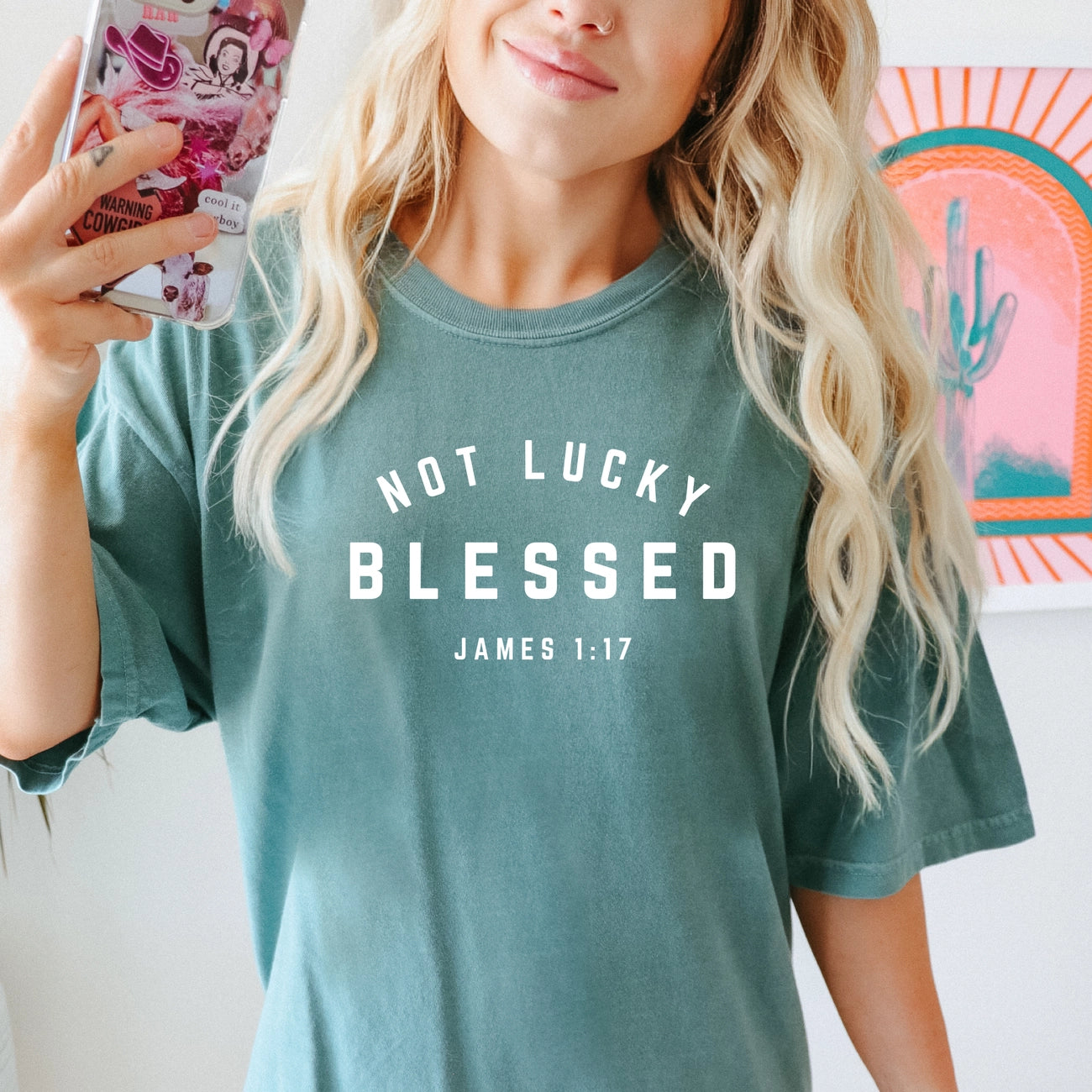 Faith & Life Christian Brands | Not Lucky Blessed Tee | Vagabond | Apparel | Boutique