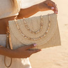Fame |  Shell Beaded Woven Envelope Clutch | Vagabond | Apparel | Boutique