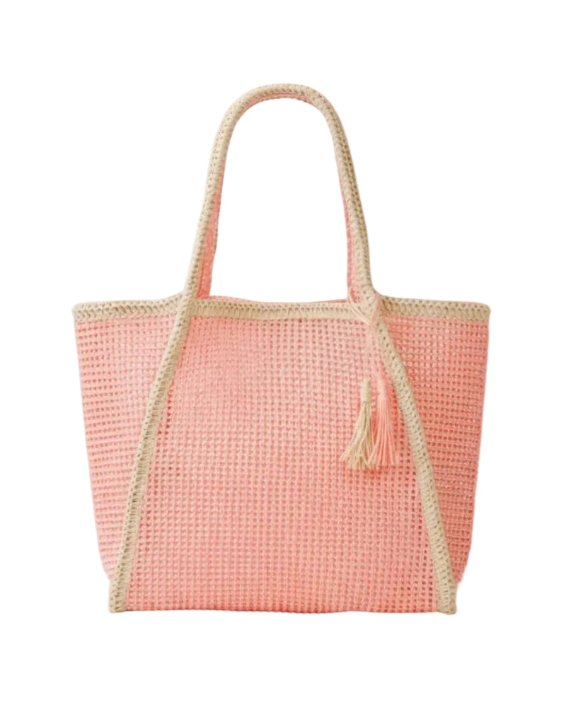 Fame | Two Tone Woven Straw Tote Bag | Vagabond | Apparel | Boutique