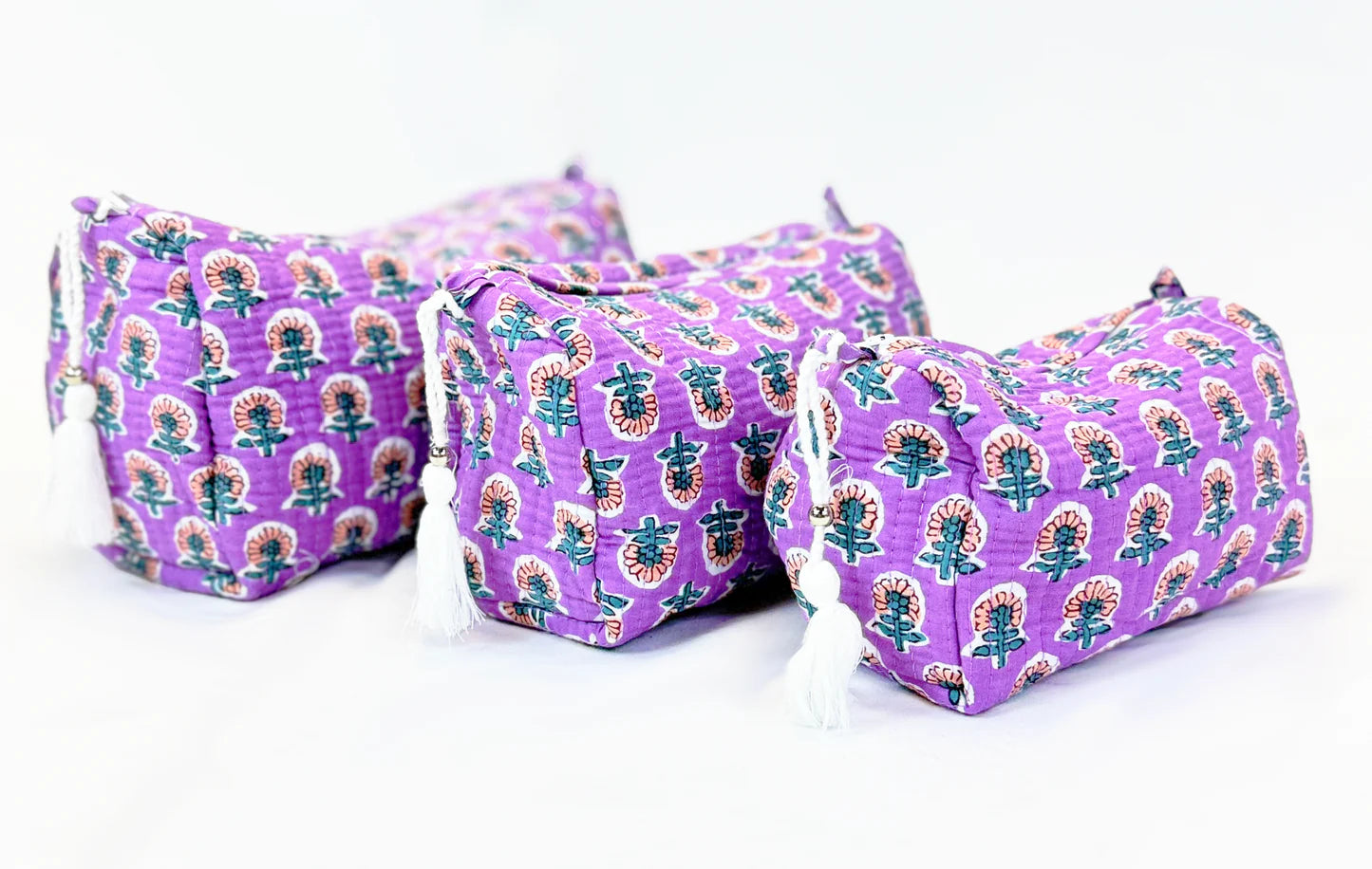 Farylina | Toiletry Set | Purple Flower | Vagabond | Apparel | Boutique