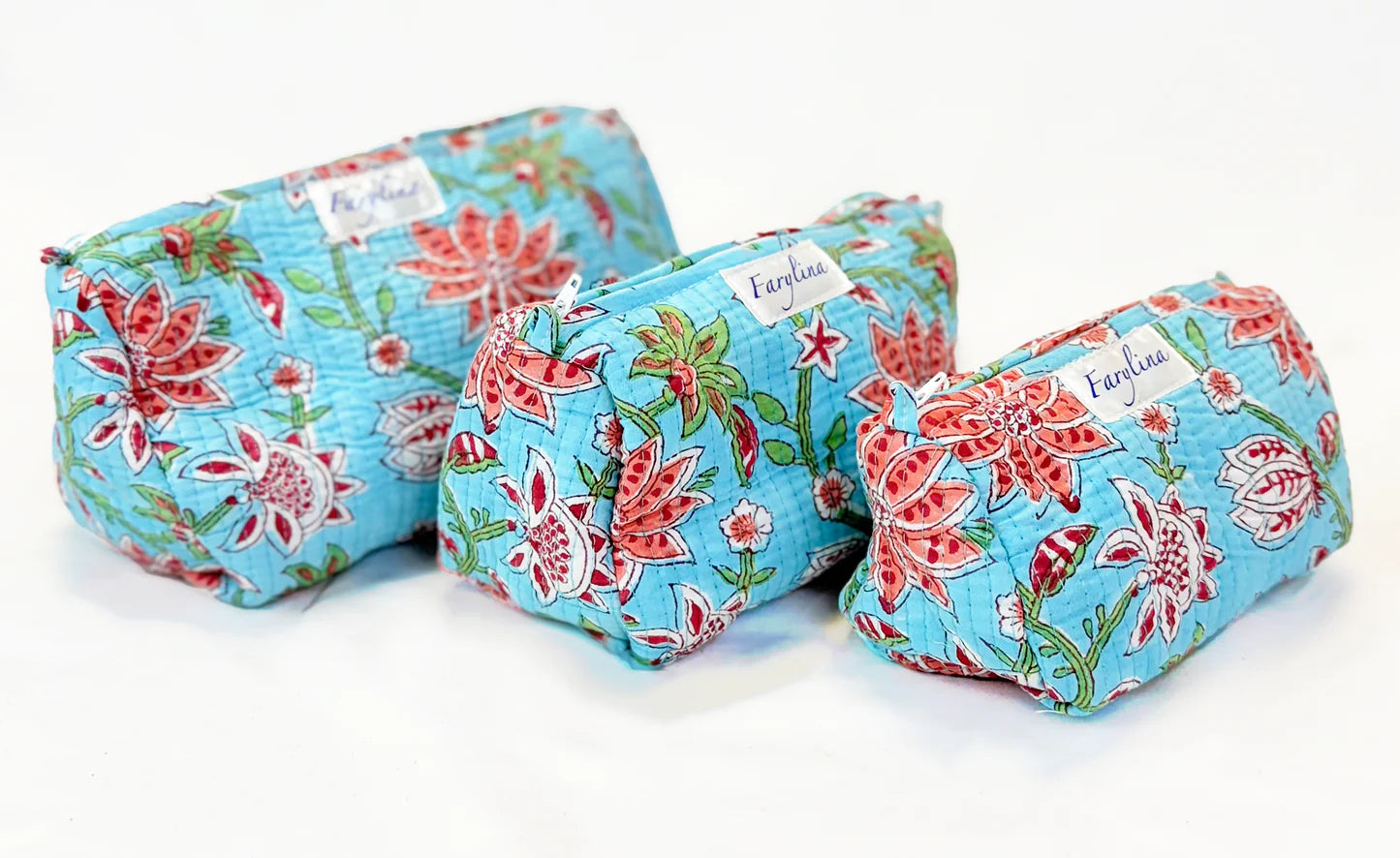Farylina | Toiletry Set | Bright Blue Floral | Vagabond | Apparel | Boutique