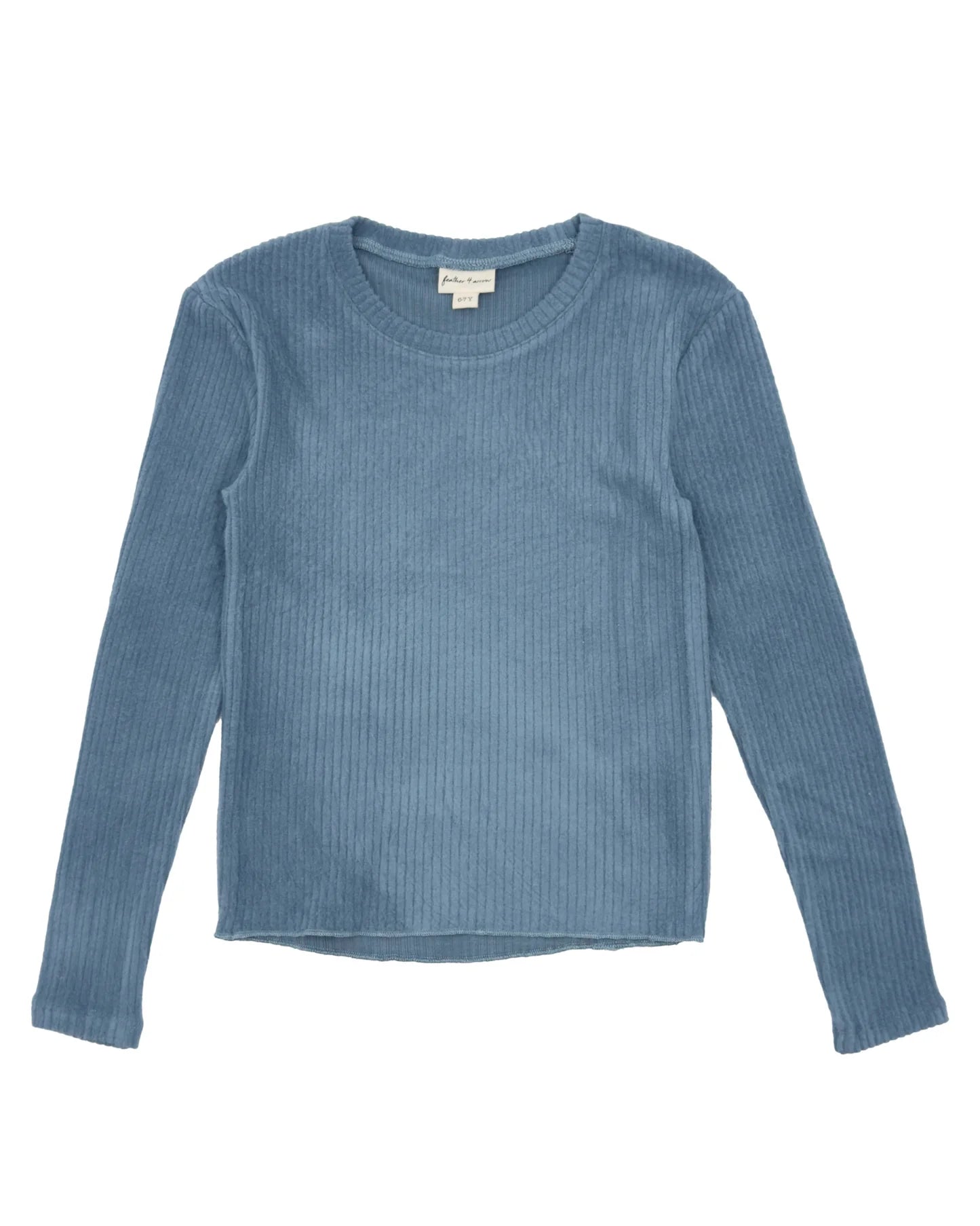 Feather 4 Arrow |  Blake LS Rib | Dusty Blue | Vagabond | Apparel | Boutique