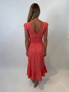Felicite | Smocked Maxi Dress |  Coral | Vagabond | Apparel | Boutique