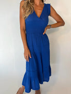 Felicite | Smocked Maxi Dress | Electric Blue | Vagabond | Apparel | Boutique