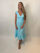 Felicite | Smocked Maxi Dress | Seaglass | Vagabond | Apparel | Boutique