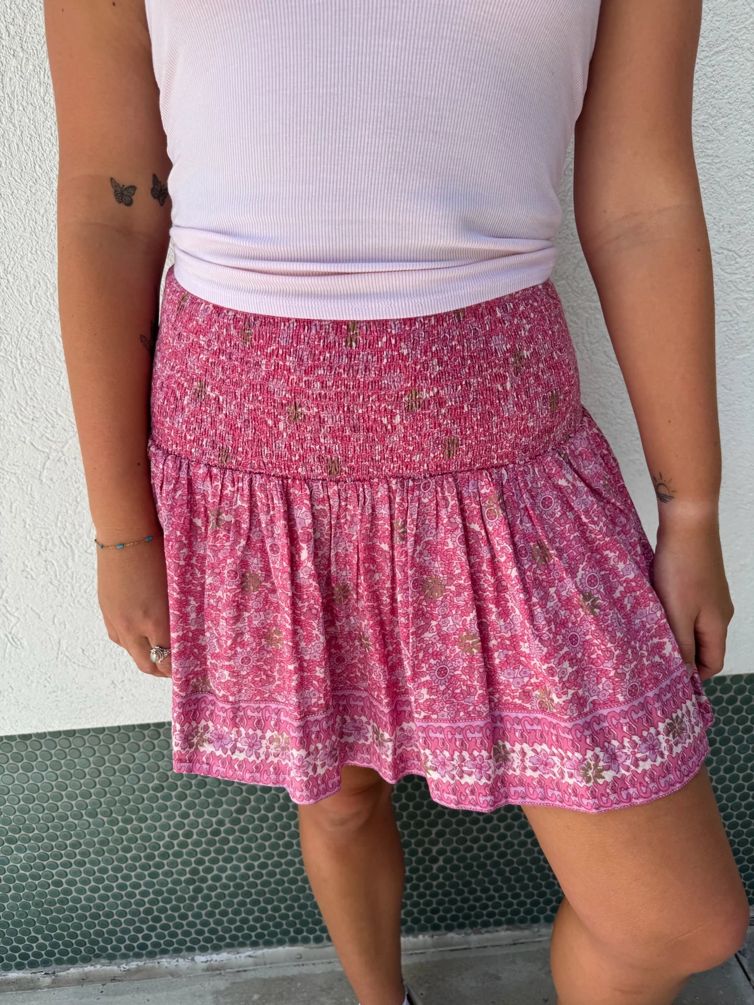 Fox In Gown |  Gelsey Skirt | Pink Lilac Shimmer | Front | Vagabond | Apparel | Boutique