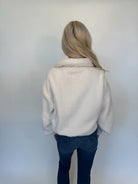 Free People |  Alpine Sherpa Cardi | White | Back | Vagabond | Apparel | Boutique