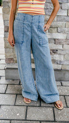 Free People | Breezy Denim Pull On Pant | Dusk | Vagabond | Apparel | Boutique