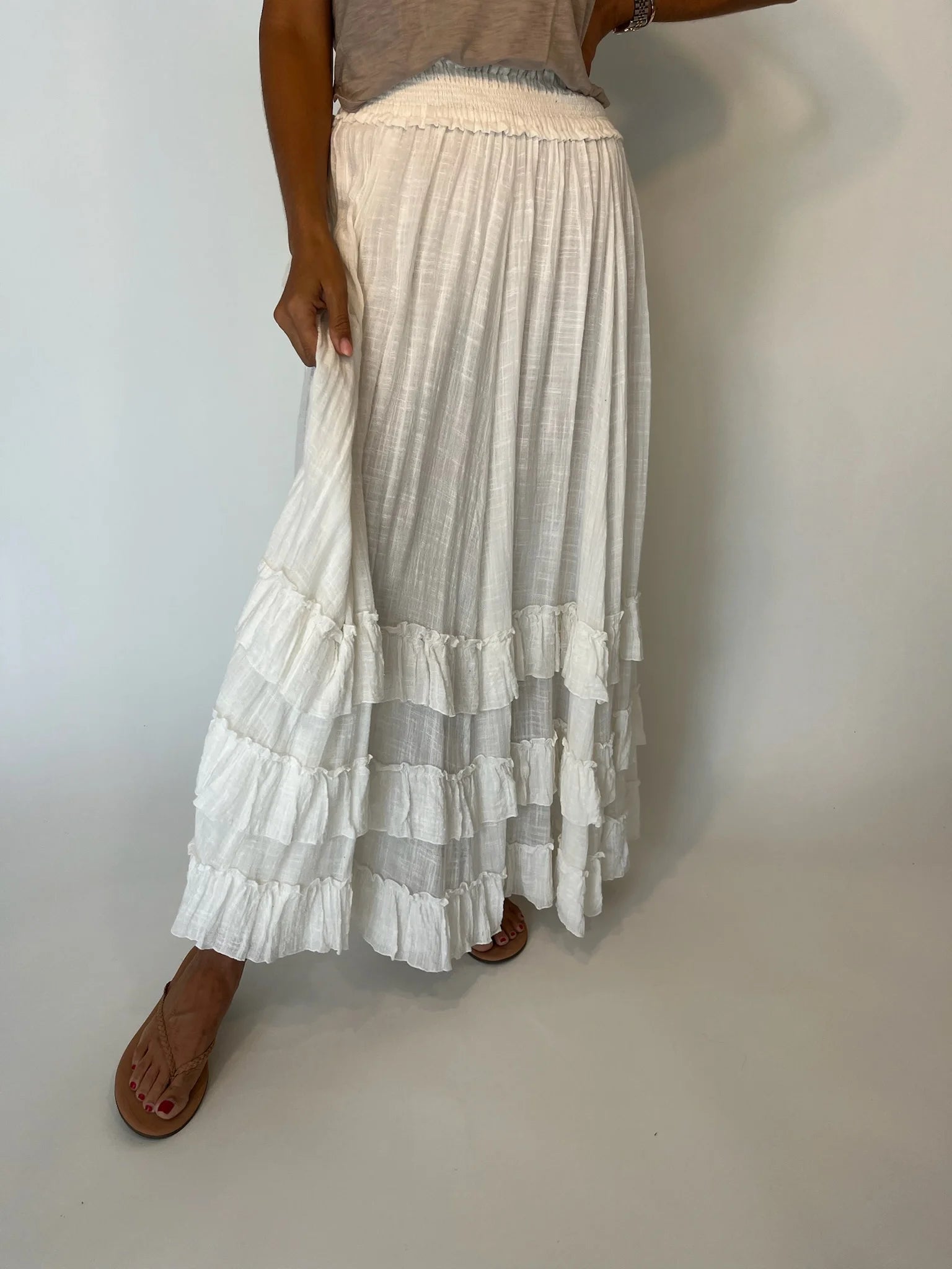 Free People | Brynn Maxi Skirt | White | Vagabond | Apparel | Boutique
