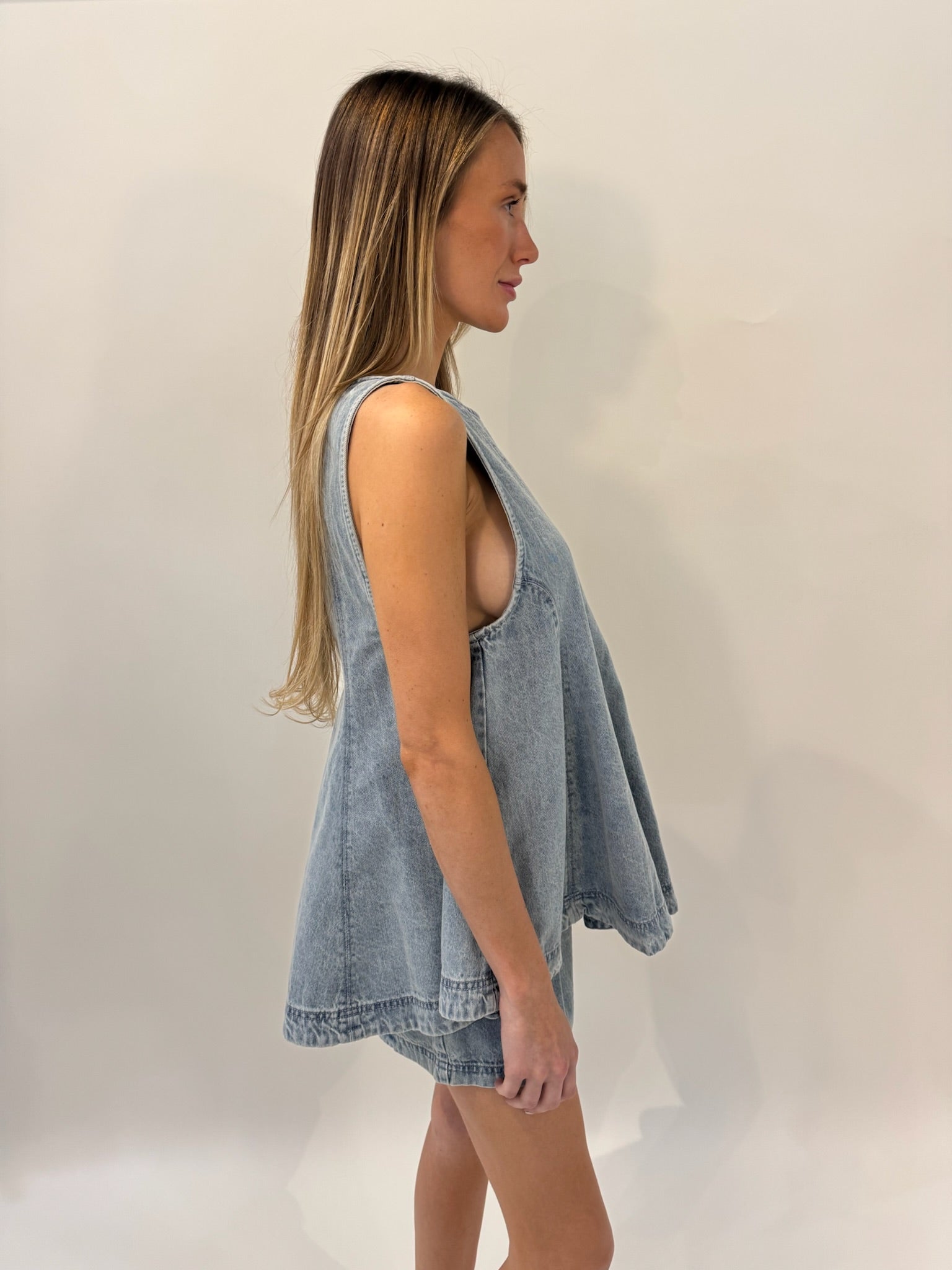Free People | Cassius Denim Set | Side | Back | Vagabond | Apparel | Boutique