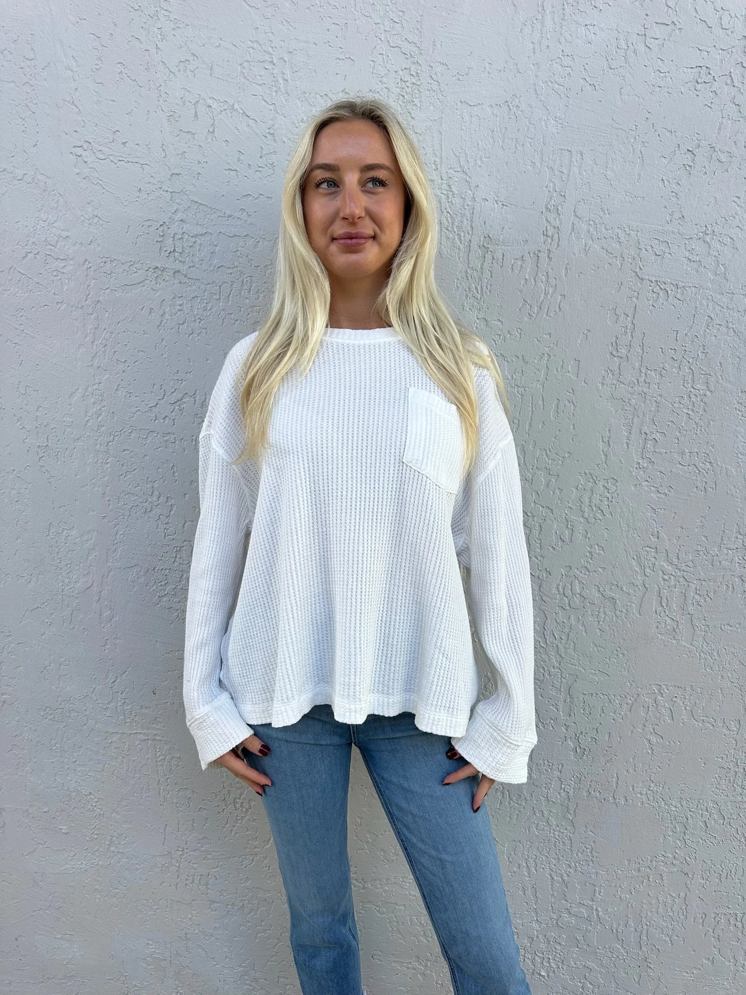 Free People | Dawson Pocket Thermal | Clean Ivory | Vagabond | Apparel | Boutique